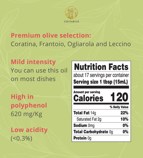 Herbed Olive Oil - Extra Virgin Tuscan Herb Olive Oil from Italy - Perfect for Infused Mediterranean Seasoning and Herb
