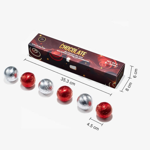 Set 6-2 Set, Hot Chocolate Bombs Marshmallow Filled Balls - of Flavors White & Red Swirl Caramel & Fudge Brownie Candy
