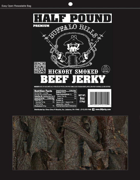 Buffalo Bills 8oz Premium Hickory Beef Jerky Pieces (hickory smoked jerky in