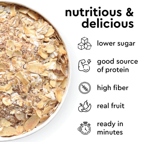 12 Pack Mylk Labs Banana Nut Protein Oatmeal Cups, Whole Grain, Low Sugar, High Fiber Breakfast with Low Sodium, Quick