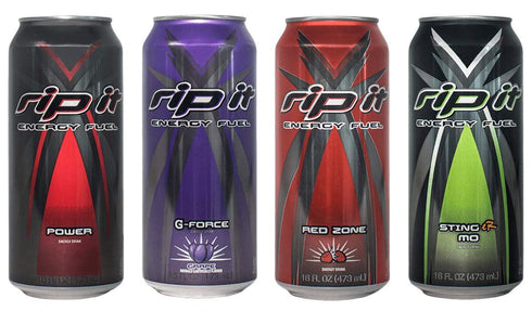 Shred It Energy Rip It Energy Drinks Tribute Editions (4 Flavor Variety Pack, 12 Cans)
