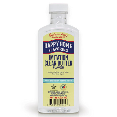 Happy Home Imitation Clear Butter Flavoring, Non-Alcoholic, Certified Kosher, 7 oz