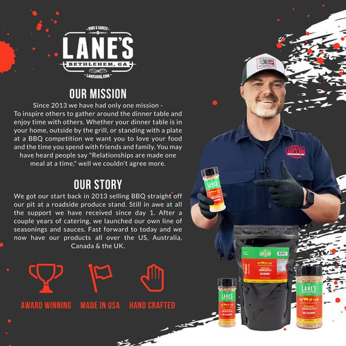 Lane's Honey Sriracha Seasoning, All-Natural Sriracha Powder Blend with Garlic & Herb for Pork & Meat, 4.6 Oz