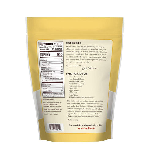 24 Oz, Pack 1 Bobs Red Mill Flour Gluten Free Potato