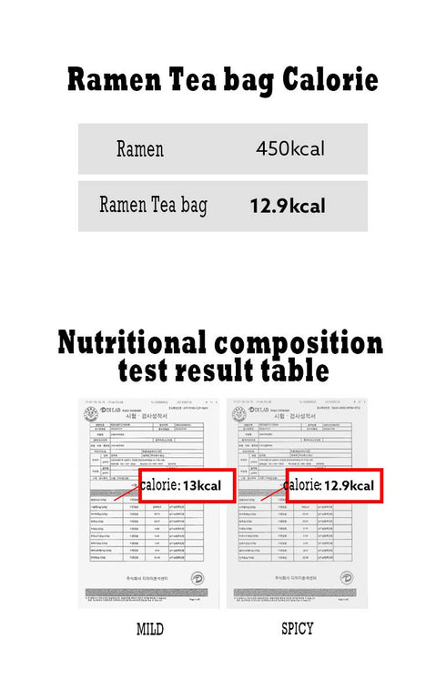 PALKIN 8EA 8EA Korean Ramen tea bag, Ramen soup tea bag, Mild + Spicy