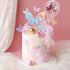 Newmemo 12pcs Gradient Sequins Butterfly Cake Toppers - Rose Gold Confetti Balloon Cake Supplies for Birthday Wedding