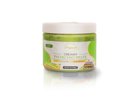 American Best Food 45 6 oz Fantasy Creamy Pistachio Paste Butter, Smooth Pistachio Cream for Dubai Chocolate, Percent