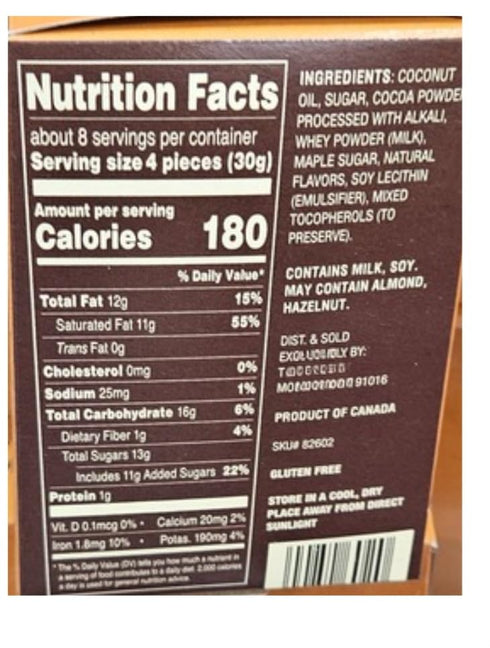 Generic 8.8 oz (3 Pack Cocoa Truffles with Maple Sugar Gluten free, Kosher Cocoa Truffles)