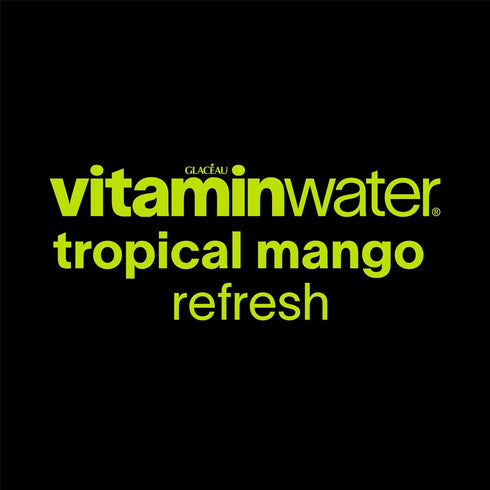 20 oz 12 Pack vitaminwater Refresh Tropical Mango Nutrient Enhanced Flavored Water Beverage, fl Bottles