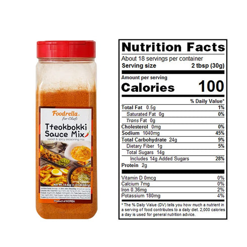 Foodrella Korean Taste Tteokbokki Rice Cake Sauce Mix, Sweet & Spicy Seasoning Mix