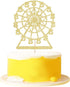 Golden Paper Ferris Wheel Cake Decoration for Birthday Celebrations for Boys and Girls