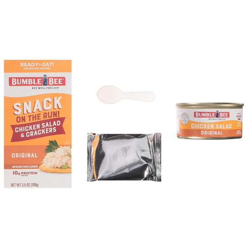Packs (Pack 24) Bumble Bee Snack On The Run! Bulk Protein Snack - Original Tuna Salad and Classic Chicken Salad