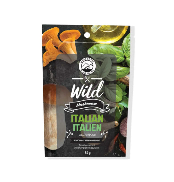 West Coast Wild Foods: Italian Wild Mushroom Seasonings, 84g - 3oz, Premium Grade for Gourmet Recipes