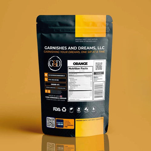 3 oz Garnishes & Dreams Dried Orange Slices Premium Dehydrated Orange Slices, Dehydrated Fruit for Cocktail Garnish, |