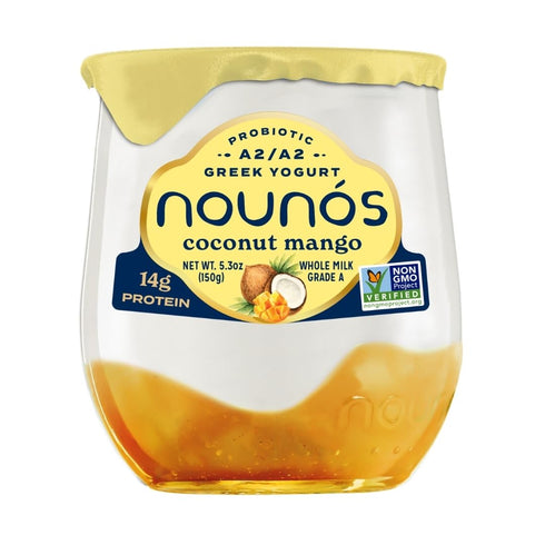 Nounos Creamery Coconut Mango Greek Yogurt, 5.3 OZ