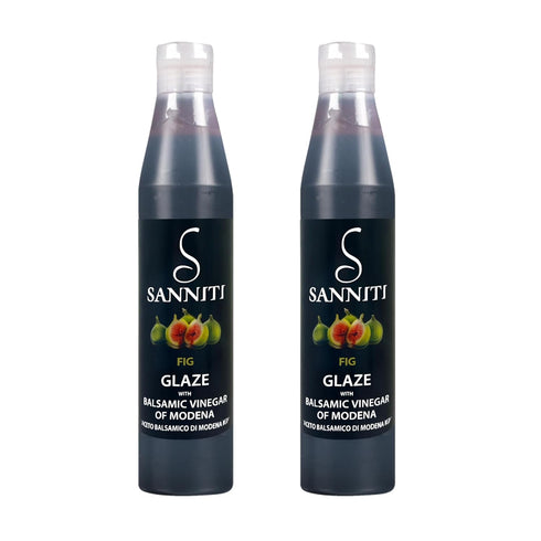 Sanniti Italian Balsamic Vinegar FIG Glaze, 12.9 Ounce (Pack of 2)