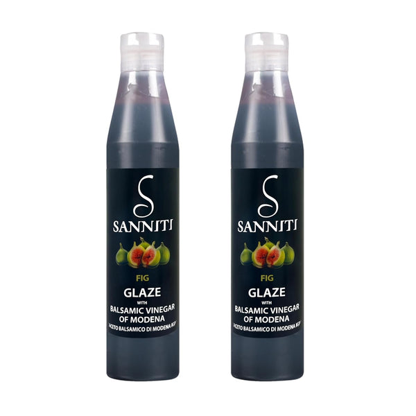 Sanniti Italian Balsamic Vinegar FIG Glaze, 12.9 Ounce (Pack of 2)