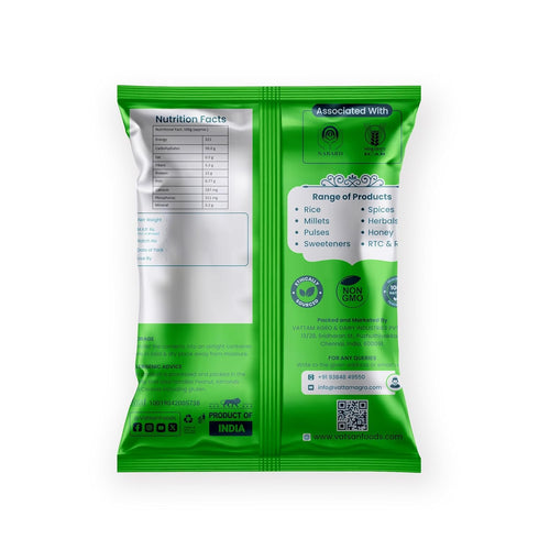 VATSAN (1lbs) Pure Black Kollu (Karuppu Horse Gram) Organic Superfood, High-Protein Kulthi Dal, Ancient South Indian