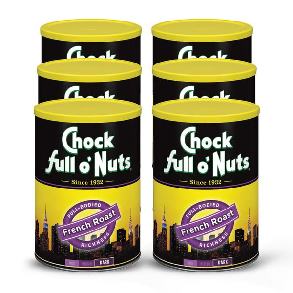 Chock Full o' Nuts French Roast Ground Coffee Premium Beans in Recyclable
