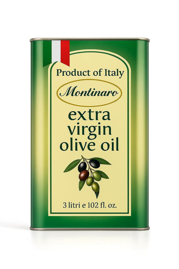 Montinaro Italian Extra Virgin Olive Oil 3 Liter (101 fl oz) Tin