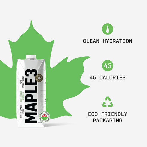 3 100% 46 Maple Organic Maple Water, Natural Hydration - Bioactive Compounds, Electrolytes & Minerals, No Sugar Added