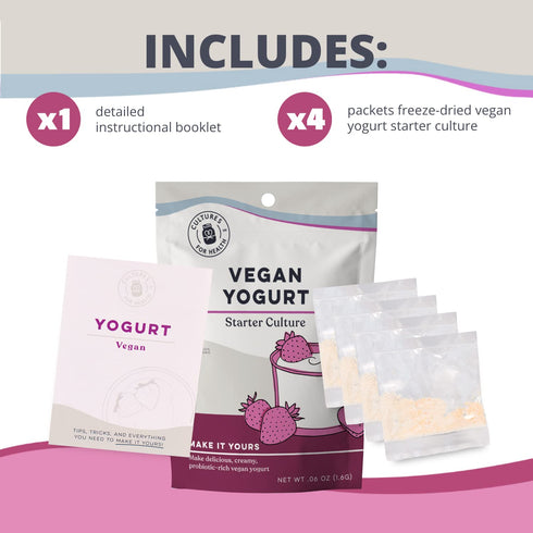 4 Direct-Set Packets Cultures for Health Vegan Yogurt Starter Culture | | DIY Dairy-Free Yogurt from Plant Milks |