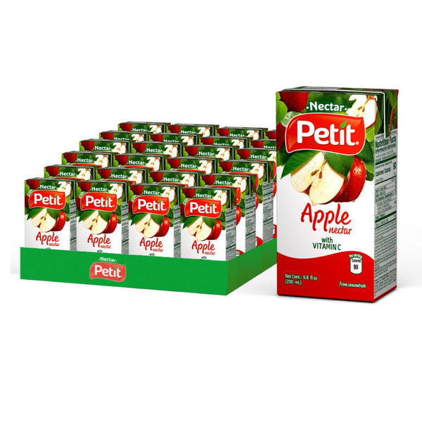 Petit Apple Nectar, 200 ml (Pack of 24) Refreshing Fruit Beverage