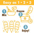 Pack 5 Triple Scoop - Neapolitan Variety Ice Cream Mix, Mix For Ice Cream Maker. Simple, Easy, Delicious. From Gourmet