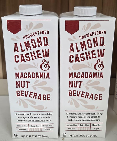 Generic Trader Joe Unsweetened Almond Cashew & Macadamia Nut Beverage 32fl oz 946ml