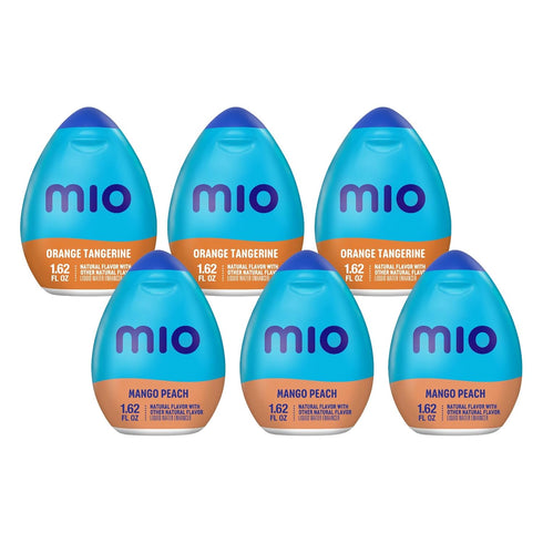 Mio Water Enhancement Variety Pack Includes 3 Orange Tangerine and 3 Mango