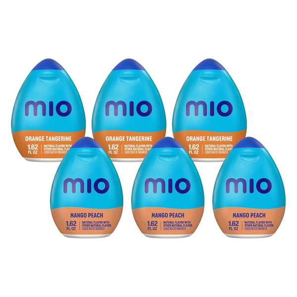Mio Water Enhancement Variety Pack Includes 3 Orange Tangerine and 3 Mango