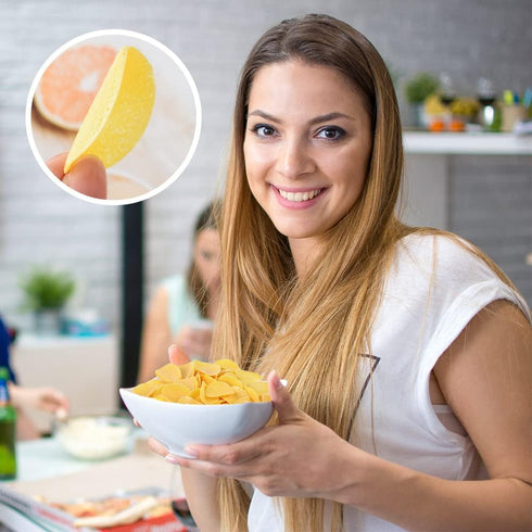50Pcs Artificial Potato Chips, Fake Potato Chips Snack Realistic Fast Food Models for Food Model Home Kitchen Decor