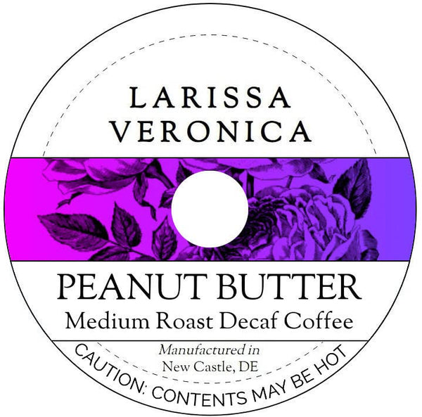 Larissa Veronica Peanut Butter Medium Roast Decaf Coffee (Single Serve K-Cup Pods) (Gourmet, Naturally