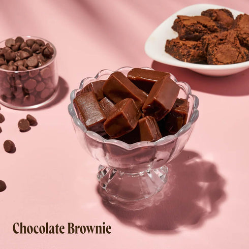 Pack Caramels.com | Chocolate Caramels Brownie and Creamy Peanut Butter | Soft Caramel | Duo | Individually Wrapped |