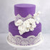1 Count Sugar Blossom Cake Spray Gumpaste Flowers for Cake Decorating White Cherry Blossoms with Green Leaves by Chef