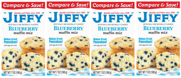 Generic Pack Of 4 Blueberry Muffin Mix, 7 oz.