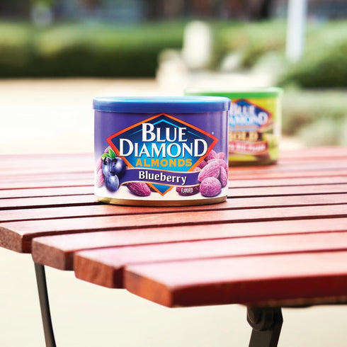 6oz Blue Diamond Almonds, Classic Blueberry Flavored Sweet Snack Nuts, Non-GMO, Kosher, and No Gluten Ingredients