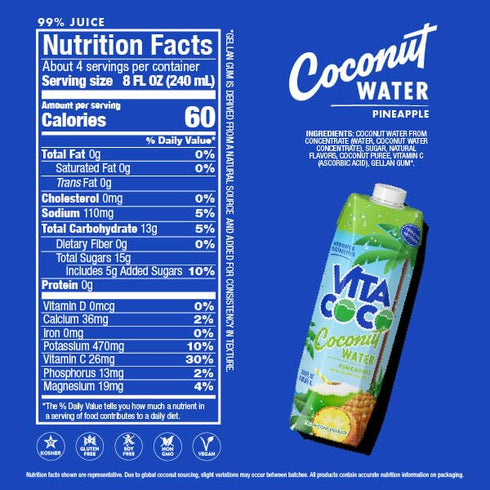 33.8 VITA COCO Pineapple Coconut Water, FZ