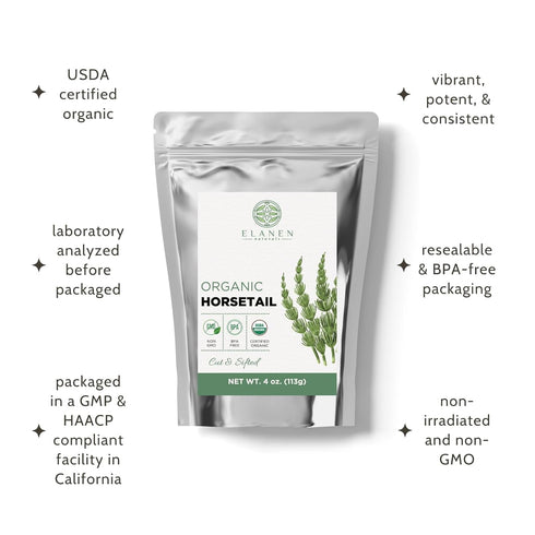 Horsetail 4 oz. (113g), Organic Herb USDA Certified Organic Cola de Caballo Hierba, Horse Tail Plant Tea, Shave Grass