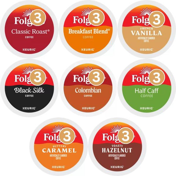 KUPIX K-cups Coffee Pods Variety Sampler Includes Classic Roast, Black Silk, Breakfast Blend,