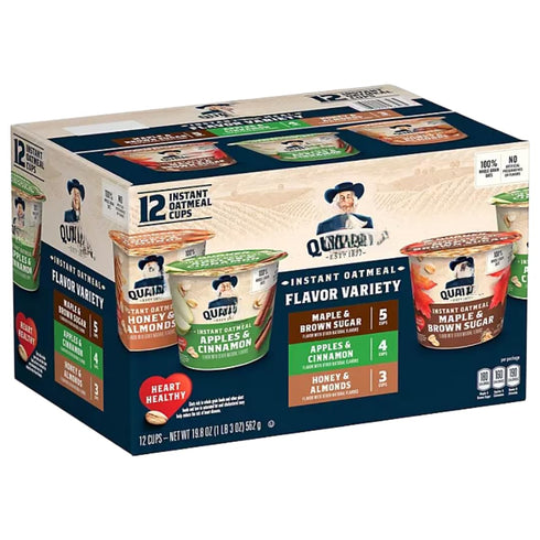 Generic Instant Oatmeal Express Cups, Variety Pack, 12 Count (1.69 Ounce, 12 Count