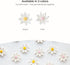 18 Count (1 Inch) Edible Daisy Cake Decorations, Small Edible Flowers, White & Yellow Sugar Flowers, Daisy Cupcake