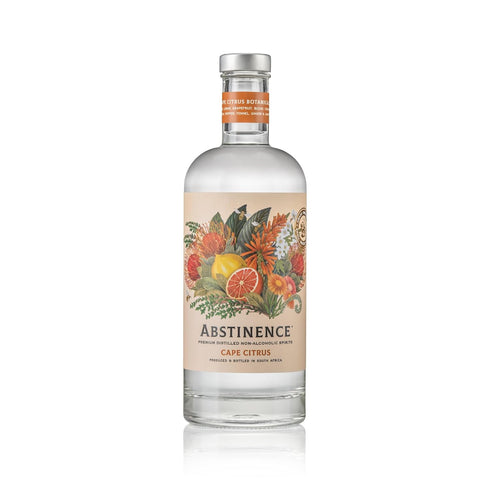 Abstinence Cape Citrus Non Alcoholic Spirit, 750ml, Award-Winning, Calorie-Free, Sugar-Free, Botanical Inspired,