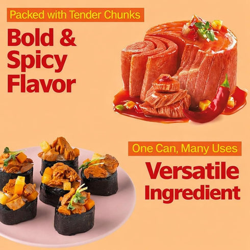 Generic 5.29 oz (150g) 8 Pack Korean Spicy Tuna with Hot Pepper Sauce, Ready to Eat Canned Tuna, High Protein Korean