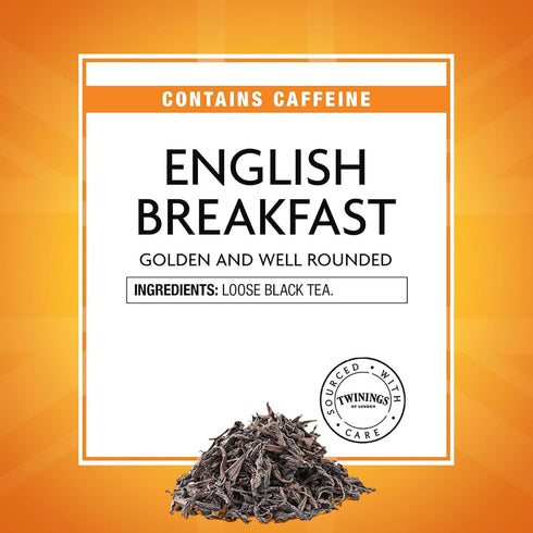 7.05 (Pack 1), Twinings English Breakfast Loose Tea Tin, Ounce Tin of Smooth, Flavourful, Robust Black Tea Leaves