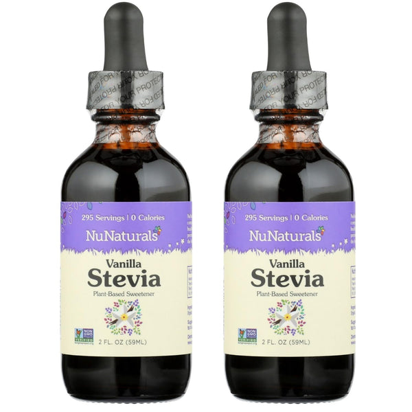 NuNaturals Liquid Vanilla Stevia, Sugar-Free Sweetener, 2oz, 2-Pack