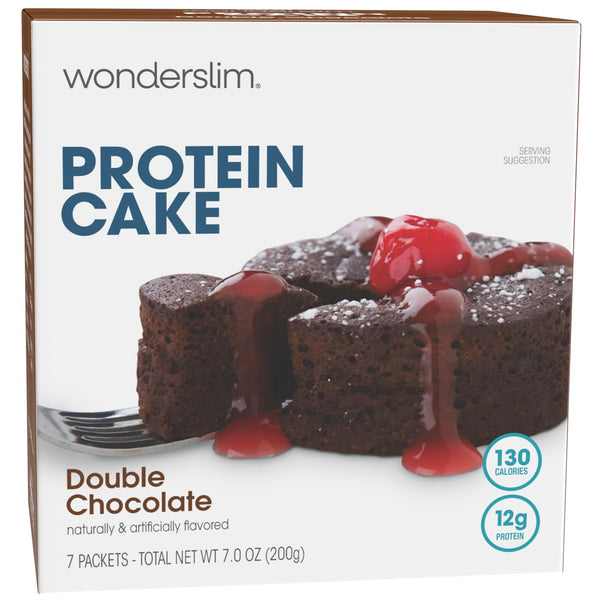 WonderSlim Protein Cake Mix, Double Chocolate, 12g Protein, Low Carb, 7ct