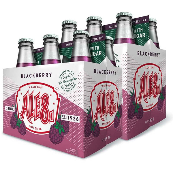 Ale 8 One Blackberry, Glass Bottles, 12 ounces, Pack of 12, 100%