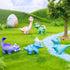 5 Set Playset Pcs Lovely Dinosaur Figure Animal Toys Cake Topper, Micro Landscape Decor Fairy Garden Miniature Dinosaur