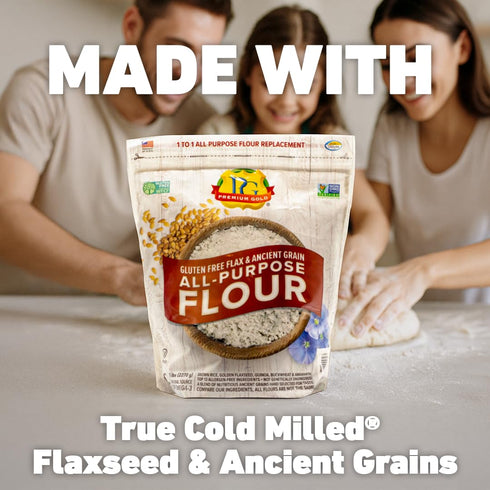 5 Omega-3, Premium Gold Gluten Free All Purpose Flour, Pound, Gluten-Free, Non-GMO, Kosher, High In Fiber, Source